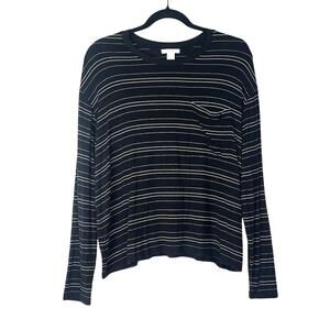 Daily Ritual • Black/White Striped Long Sleeve